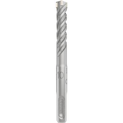 Un foret en spirale argenté avec des arêtes de coupe spirales nettes et la gravure '10'. Idéal pour le perçage précis des métaux.