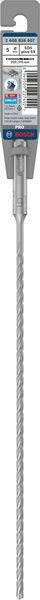 Foret marteau Bosch à tige cylindrique, robuste, adapté au béton et à la maçonnerie. Emballage avec spécifications techniques du produit.