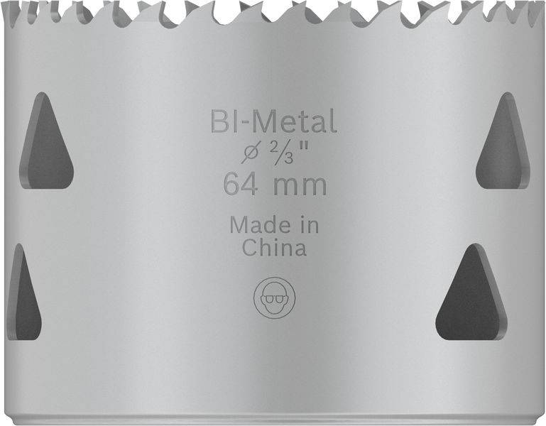 Lame de scie en métal, diamètre 64 mm, bi-métal, fabriquée en Chine, adaptée pour la coupe précise du bois et du métal.