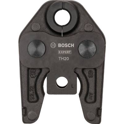 Une pince à sertir Bosch TH20 de couleur grise, adaptée pour le sertissage de tubes et de câbles, munie de deux vis et d'une poignée ronde.