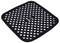 Tapis carré en silicone noir de Matpro avec des trous ronds répartis uniformément. Adapté comme protection contre la chaleur ou comme support.