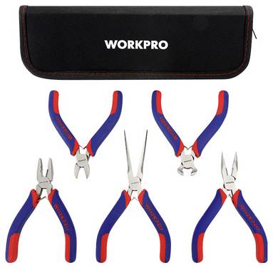 WorkPro WP201015 universel Set de mini-pinces 5 pièces
