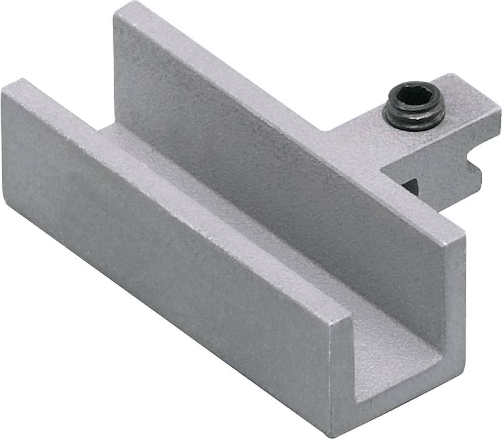 Un équerre métallique à angle droit avec un trou de vis, adapté pour la fixation d'étagères ou comme support de cadre. Couleur : gris argent.