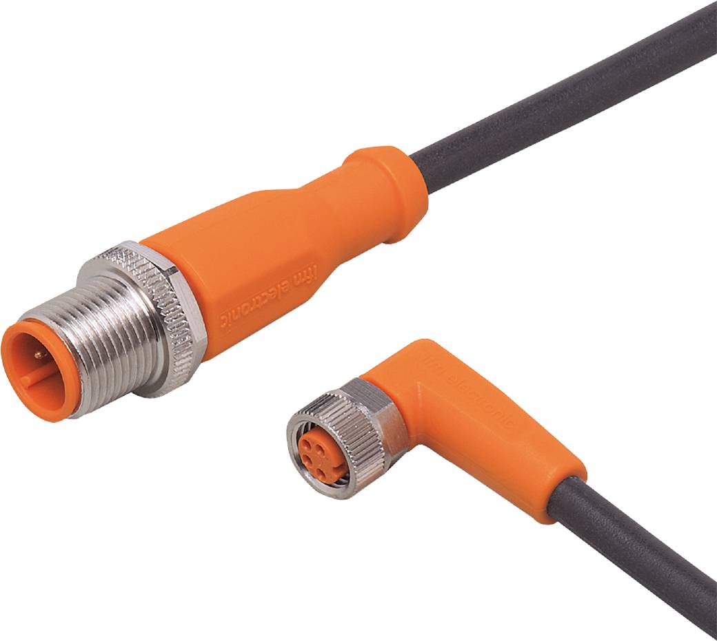 ifm Electronic EVC210 Jonction M12 mâle, droit, femelle, coudé 0.3 m Nombre de pôles: 3, 4 1 pc(s)