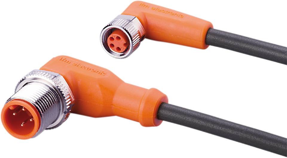Un connecteur orange à broches multiples, adapté pour les connexions électroniques.