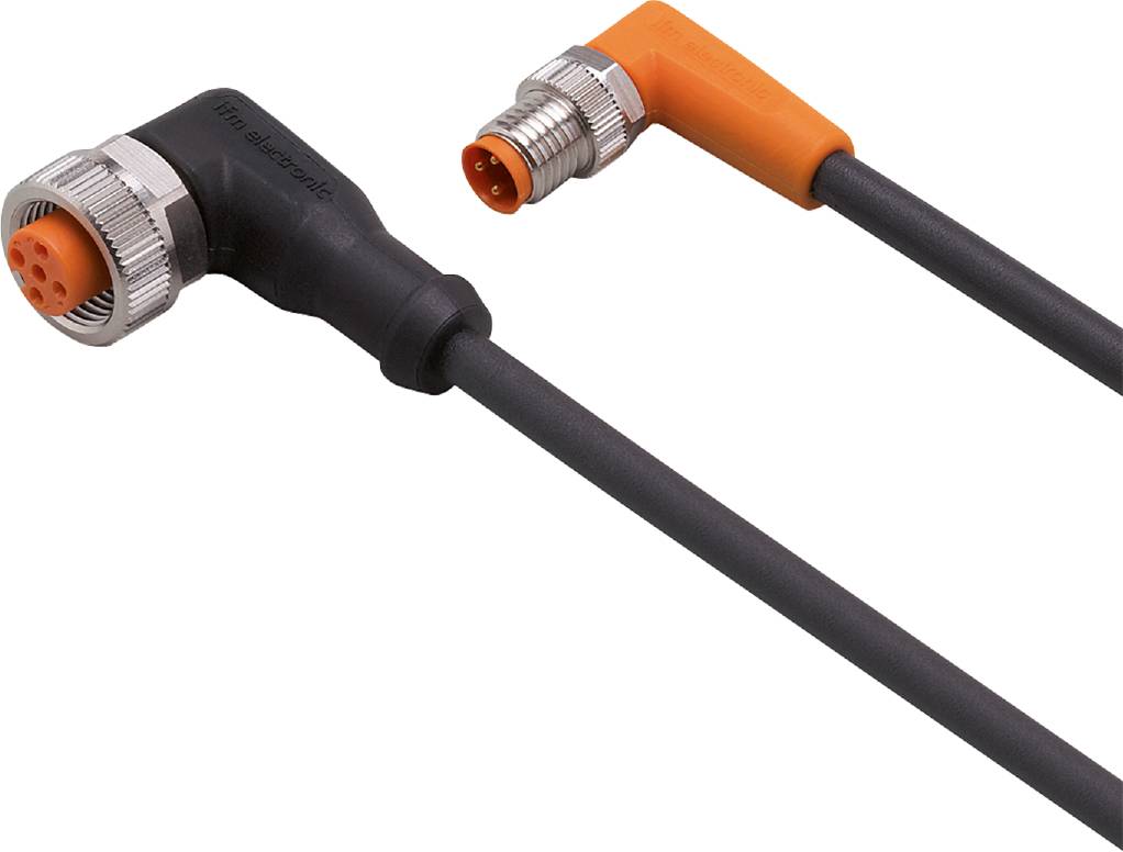 ifm Electronic EVC373 Jonction M8 mâle, coudé, femelle, coudé 0.3 m Nombre de pôles: 3, 5 1 pc(s)