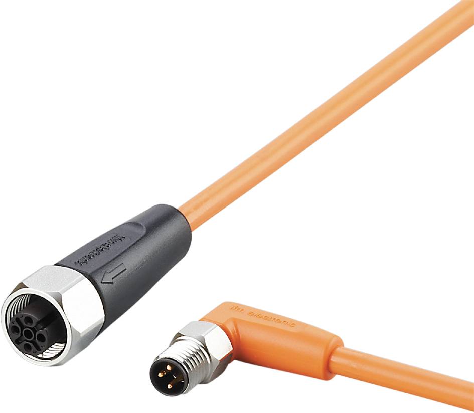ifm Electronic EVT465 Jonction M8 mâle, coudé, femelle, droit 0.3 m Nombre de pôles: 3, 5 1 pc(s) Piece