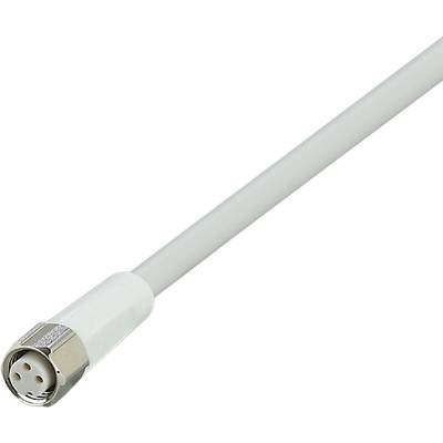 Une antenne Wi-Fi blanche avec un connecteur métallique à son extrémité, utilisée pour la connexion et l'amplification des signaux sans fil.