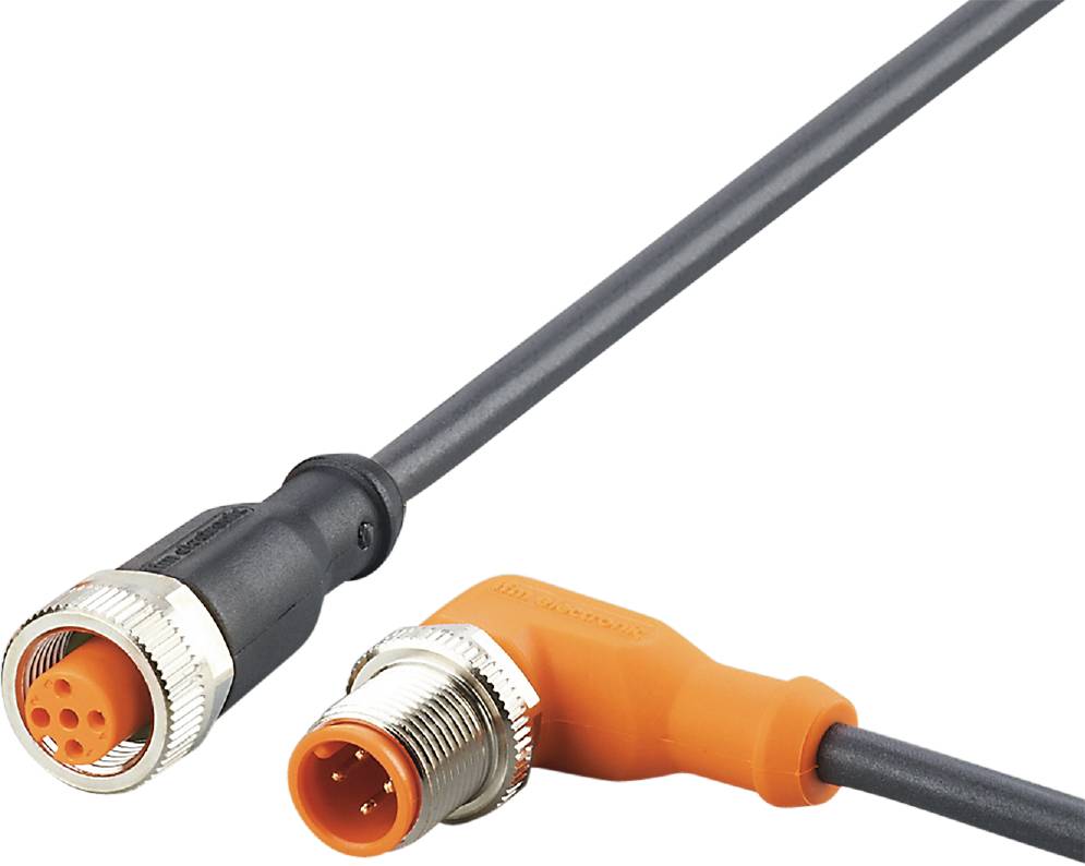 ifm Electronic EVC679 Jonction M12 mâle, coudé, femelle, droit 0.3 m Nombre de pôles: 4, 5 1 pc(s)