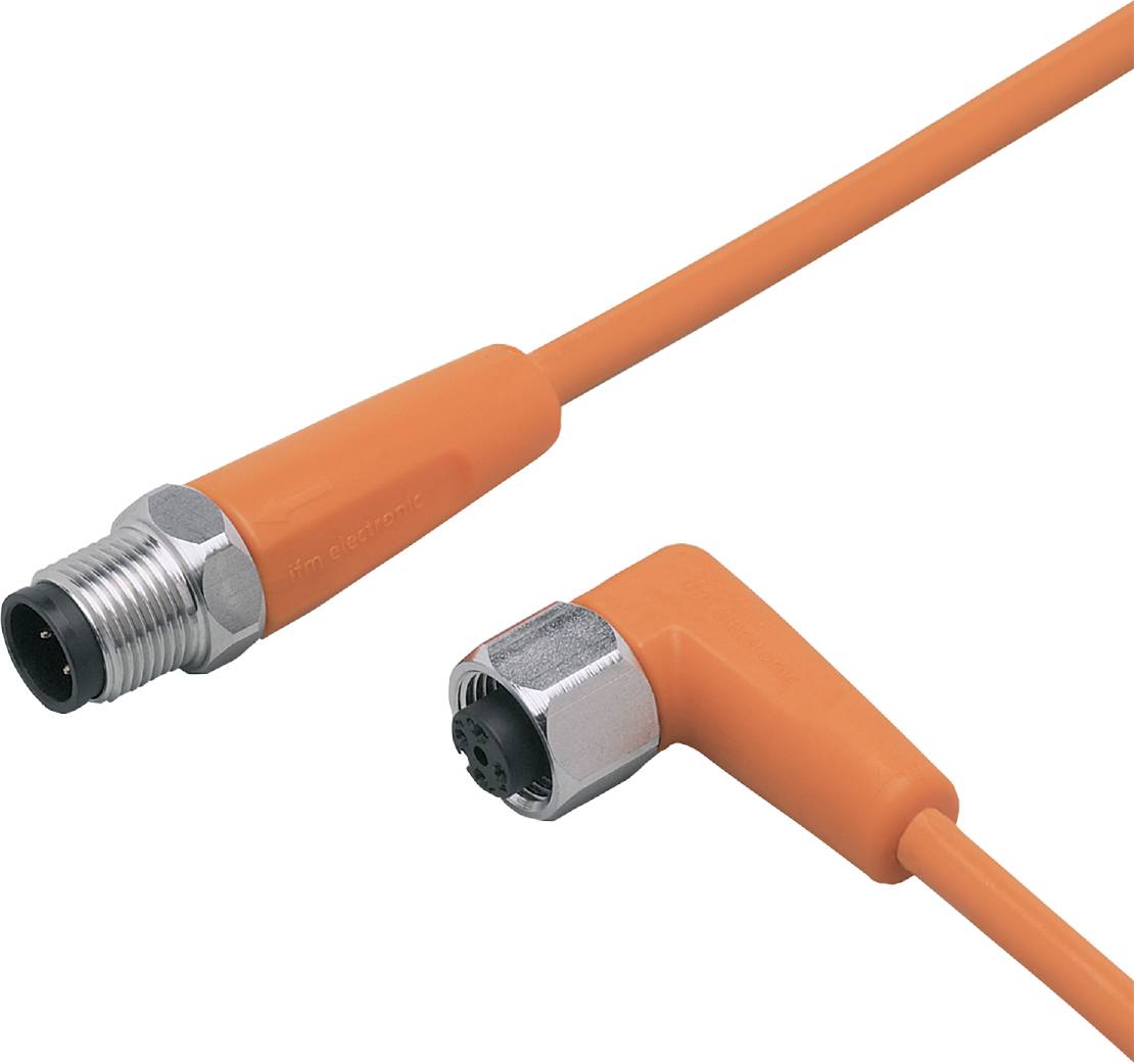 ifm Electronic EVT046 Jonction M12 mâle, droit, femelle, coudé 0.3 m Nombre de pôles: 4, 5 1 pc(s) Piece