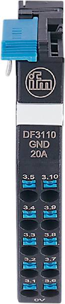 Composant électronique noir avec inscription blanche : « DF3110 GND 20A ». En dessous, bornes symétriques numérotées « 3.5 » et « 3.10 ».