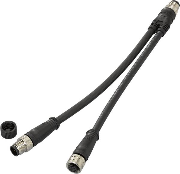 ifm Electronic E11228 Jonction M12 mâle, droit, femelle, droit 0.15 m Nombre de pôles: 4, 8 1 pc(s)
