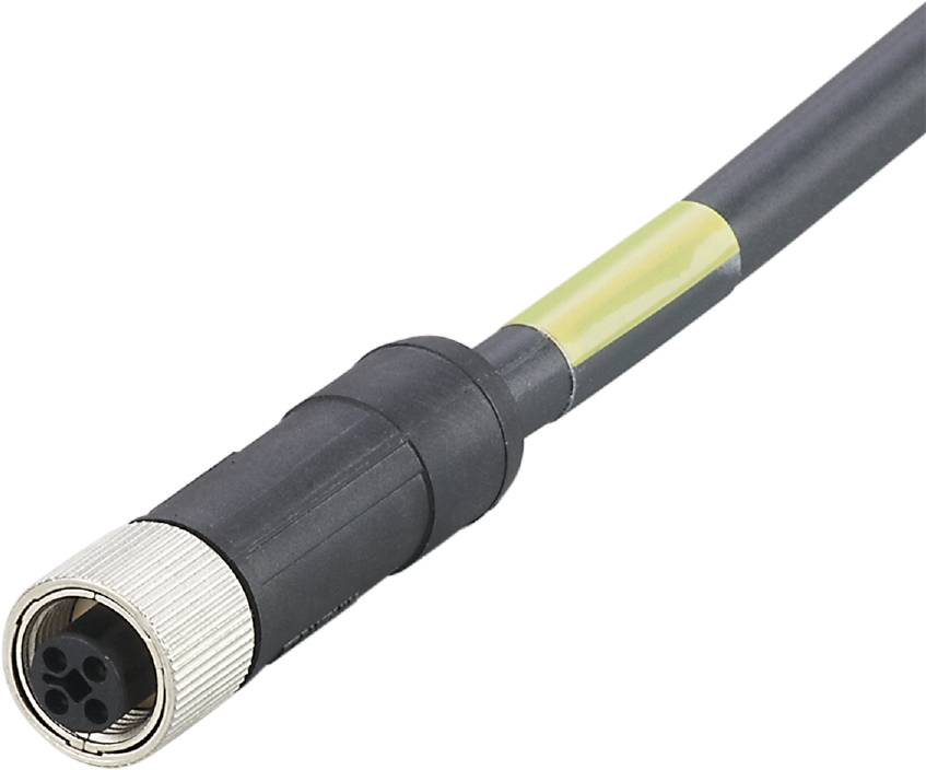 ifm Electronic E12430 Câble de raccordement M12 femelle, droit 2 m Nombre de pôles: 4 1 pc(s) Piece