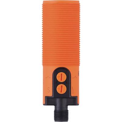 Une lampe de poche orange avec un interrupteur coulissant central. La structure est striée pour une meilleure prise en main.