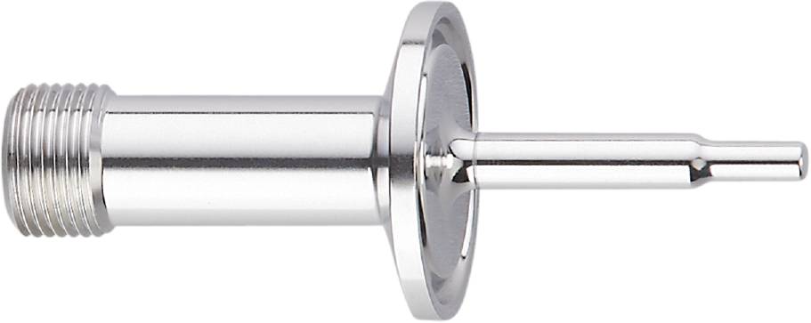 Une pièce métallique chromée à surface lisse et tête ronde, probablement un composant ou un élément de jonction.