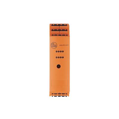 Un composant électronique orange avec un petit bouton et un logo sur la face avant.