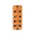 Un dispositif électronique rectangulaire de couleur orange avec huit ports. Il semble s'agir d'un répartiteur ou d'une interface industrielle.