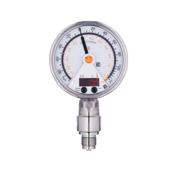 ifm Electronic Capteur de pression 1 pc(s) PG2439 -100 kPa à 100 kPa M12 1 NF (R), 1 NO (T), analogique Piece
