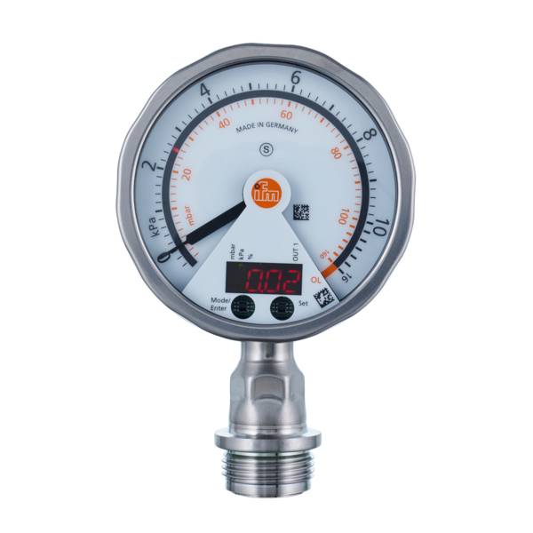 ifm Electronic Capteur de pression 1 pc(s) PG2749 -0 kPa à 10 kPa M12 1 NF (R), 1 NO (T), analogique