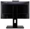 Vue arrière d'un moniteur Acer noir avec un motif triangulaire. Le socle permet de régler l'orientation du moniteur.