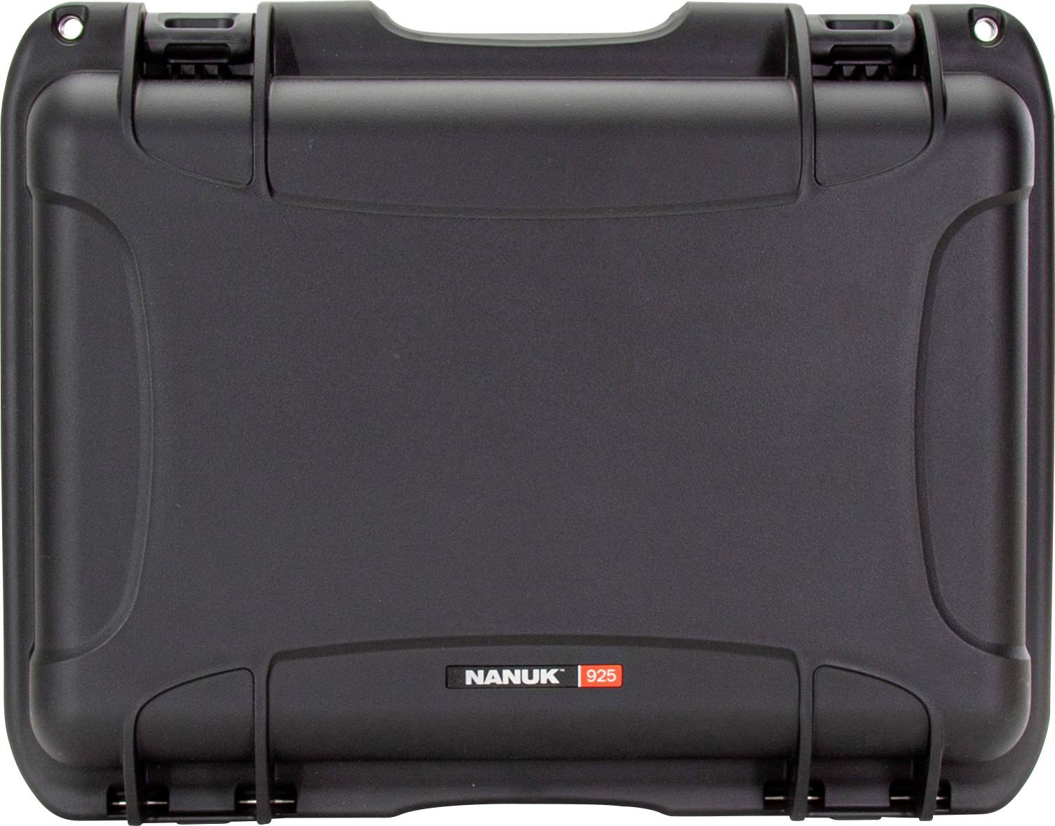 Valise rigide noire avec design robuste, étiquette 'Nanuk 925' à l'avant, adaptée pour protéger un équipement délicat.
