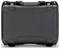 Une valise rigide noire, robuste, conçue pour protéger un équipement délicat pendant le transport.
