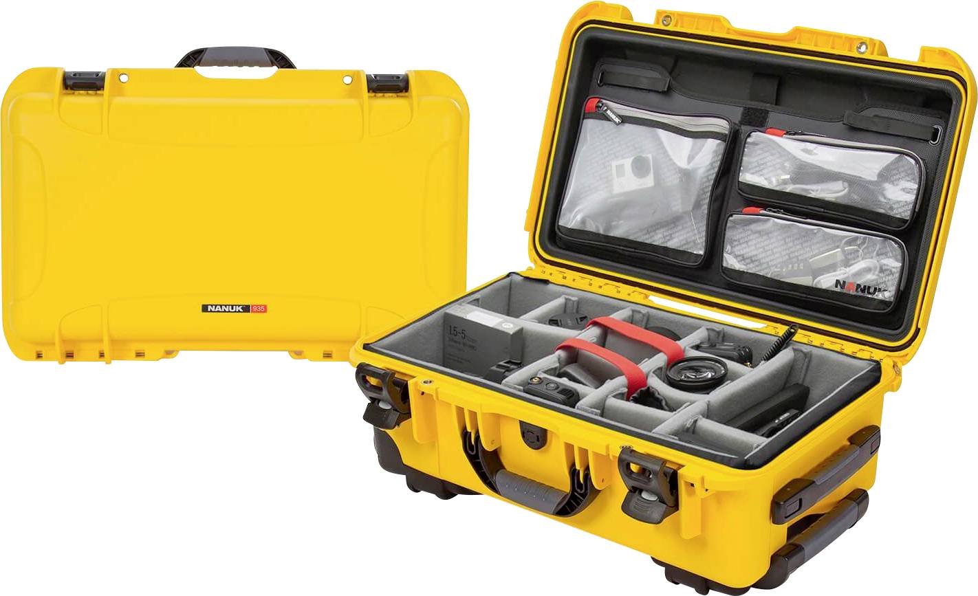 NANUK Mallette de transport Mod. 935 (L x l x H) 521 x 521 x 191 mm jaune 935S-060YL-0A0