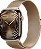 Apple Watch Series 10 GPS + Cellular 46 mm boîtier en titane bracelet milanais or S/M