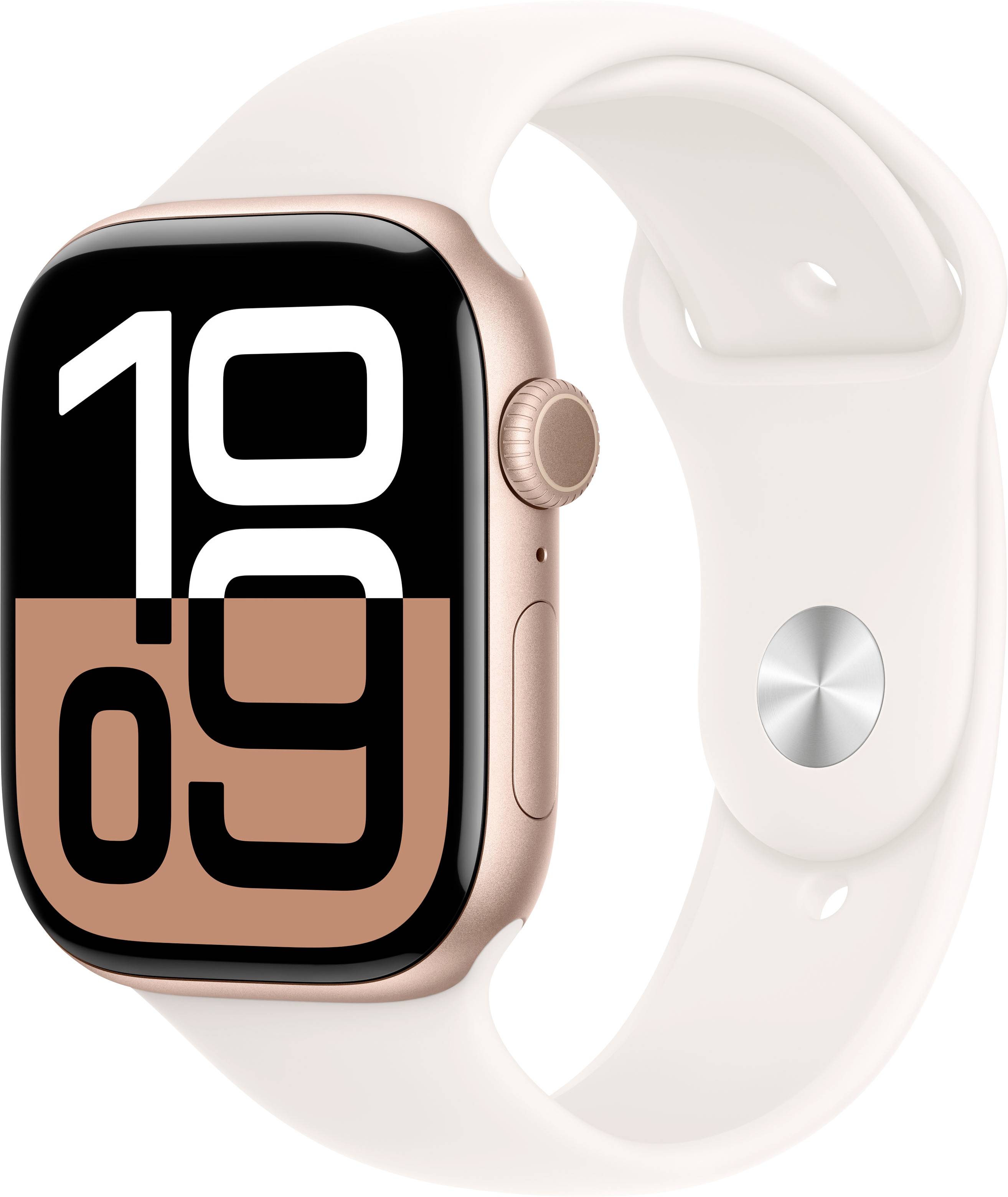 Apple Watch Series 10 GPS + Cellular 46 mm boîtier en aluminium bracelet de sport rose pâle M/L