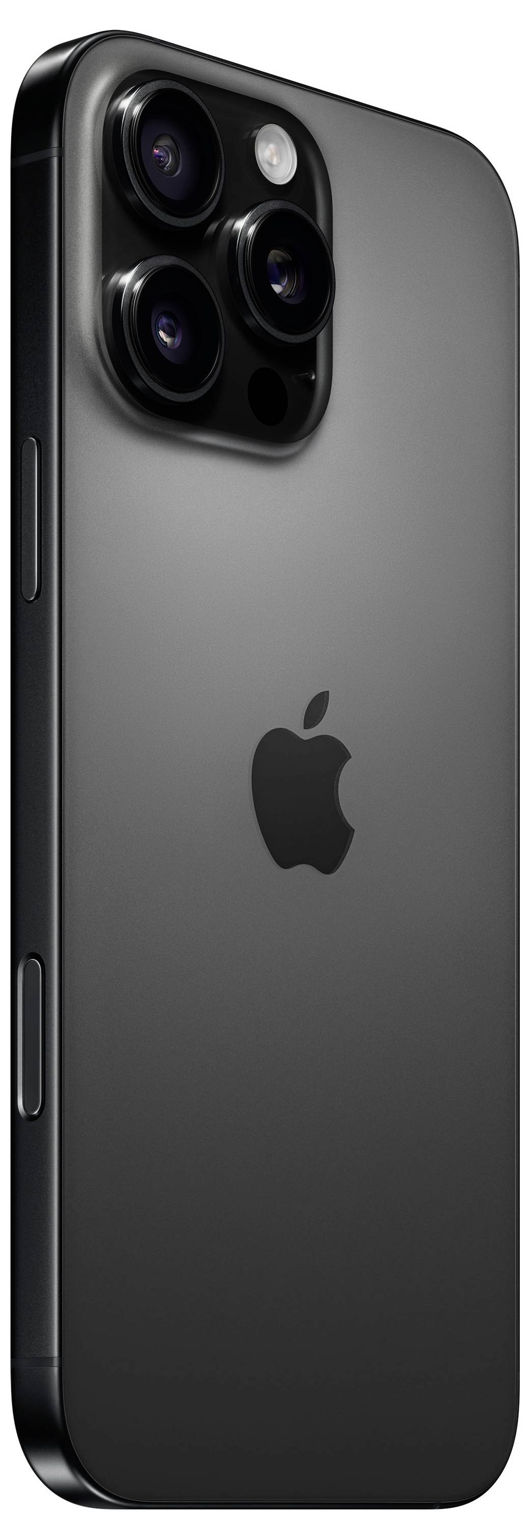 Un smartphone au fini métallique sombre, doté d'un logo proéminent et de plusieurs objectifs de caméra à l'arrière.
