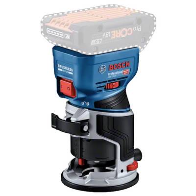 Un routeur sans balais Bosch 18V à conception professionnelle, présentant sa structure compacte et robuste.