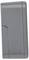 Objet rectangulaire gris avec un boîtier lisse et fermé, présentant des angles arrondis.