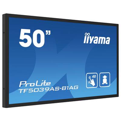 Un écran Iiyama ProLite de 50 pouces, modèle TF5039AS-B1AG, doté d'une capacité tactile permettant jusqu'à 40 touches simultanées.