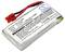 Batterie Lithium-Polymère de 3,7 V, 1200 mAh avec informations d'avertissement sur l'étiquette. Câbles de connexion rouge et noir visibles.
