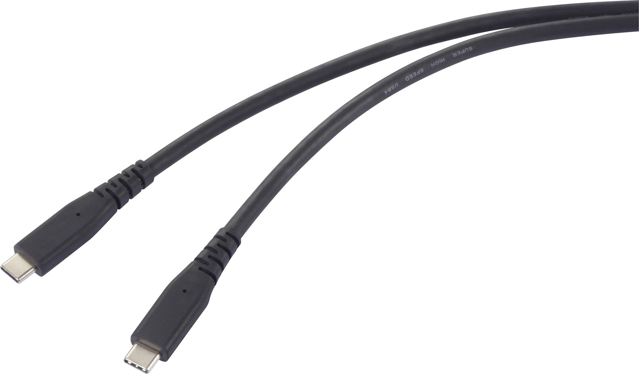 Renkforce Câble USB-C USB4™ USB-C® 0.50 m noir gaine TPE RF-6662038