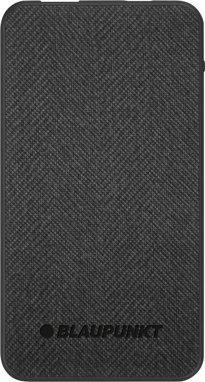 Batterie externe Blaupunkt en tissu noir.