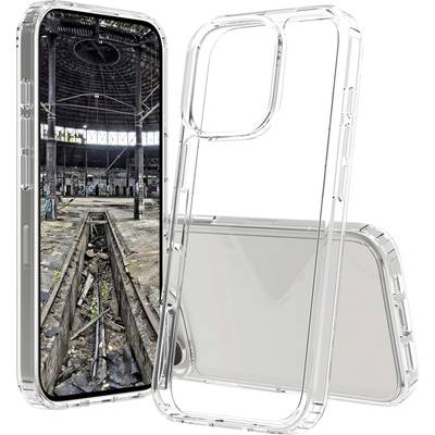 Coque de téléphone transparente, montrant l'image d'un ancien bâtiment avec des rails. Motif principal : étui de protection ; Contexte : accessoires de téléphone mobile.