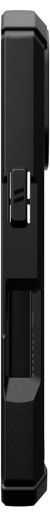 Un appareil électronique noir, rectangulaire, orienté verticalement, avec un interrupteur au centre.