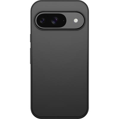 Dos de smartphone avec une coque noire ; deux objectifs d'appareil photo et un flash sont visibles.
