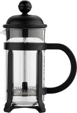 bodum PRESS JAVA Cafetière à piston transparent, noir  Nombre de tasse=3 verseuse en verre