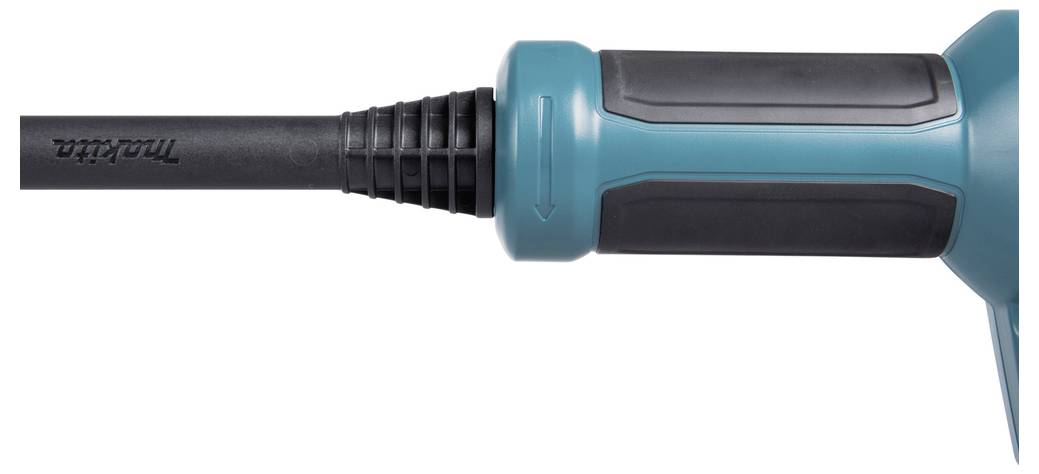 Perceuse bleue avec poignée noire et câble de connexion, partiellement visible sur l'image.