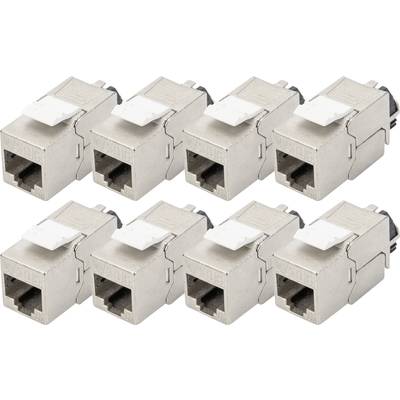 Huit connecteurs réseau RJ-45, disposés en deux rangées.