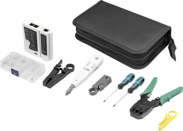 Digitus DN-94027 Set d'outils pour réseau Adapté pour (spécifications réseau (CAT)): CAT 5e, CAT 6, CAT 7