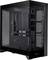 Un boîtier d'ordinateur noir avec un panneau latéral transparent, offrant une vue sur l'intérieur. Idéal pour les passionnés d'informatique souhaitant créer des configurations personnalisées.