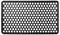 Tapis de sol noir avec des trous ronds réguliers disposés en motif de grille. Adapté aux espaces intérieurs et extérieurs.