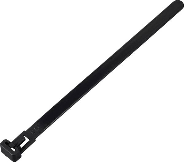TRU COMPONENTS TC-13340648 TC-RT-150-7.6-B Serre-câble 150 mm 7.6 mm noir réouvrable, résiste aux produits chimiques, stabilisé aux UV 100 pc(s)