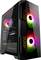 Un PC de jeu moderne avec un boîtier transparent qui révèle des ventilateurs éclairés par des LED de couleurs vives.