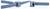 Un ensemble de serre-câbles bleu, composé d'un serre-câble fermé et d'un autre ouvert, sur un fond blanc.