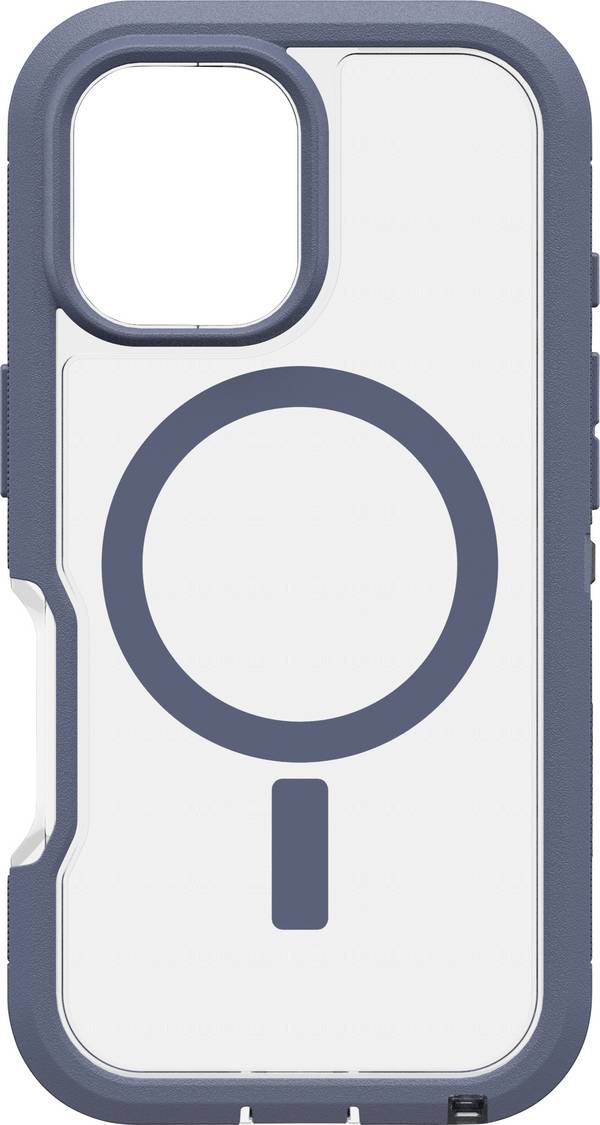 Otterbox Defender XT Coque arrière Apple iPhone 16 bleu, transparent compatible avec MagSafe, résistant aux chocs 77-96064