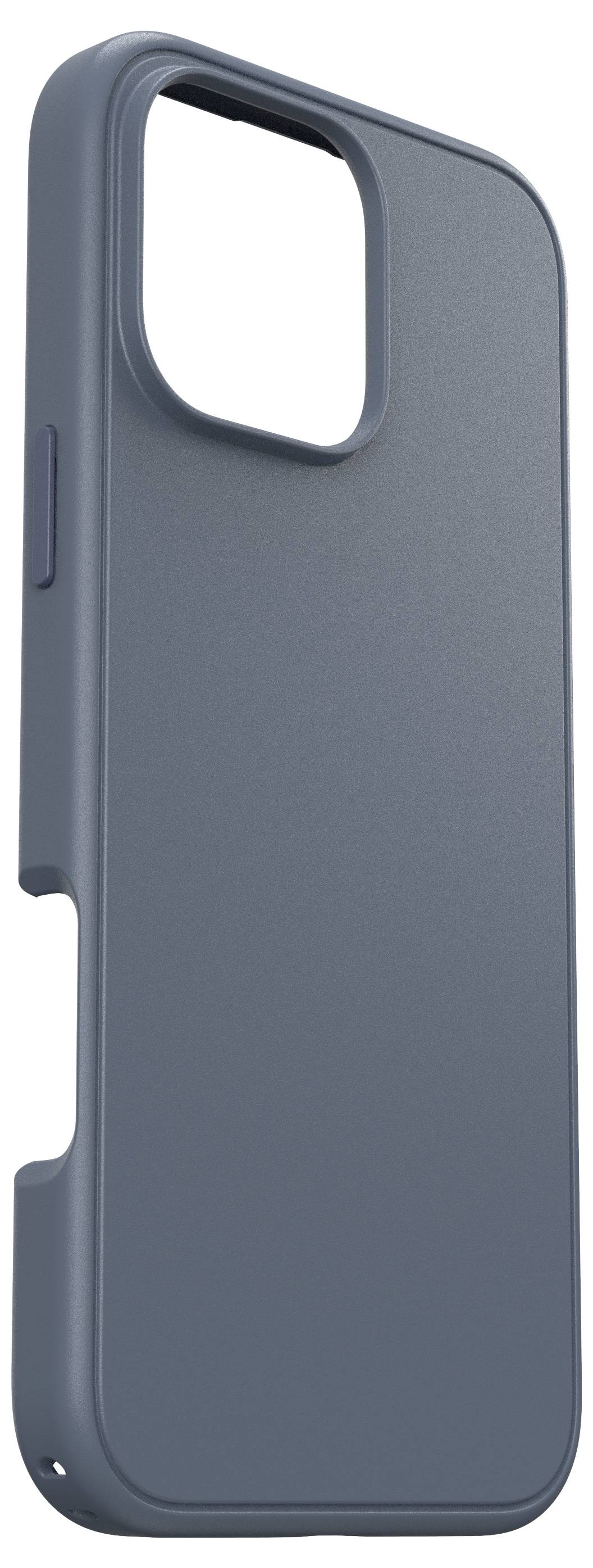 Une coque de smartphone grise avec découpe pour l'appareil photo.